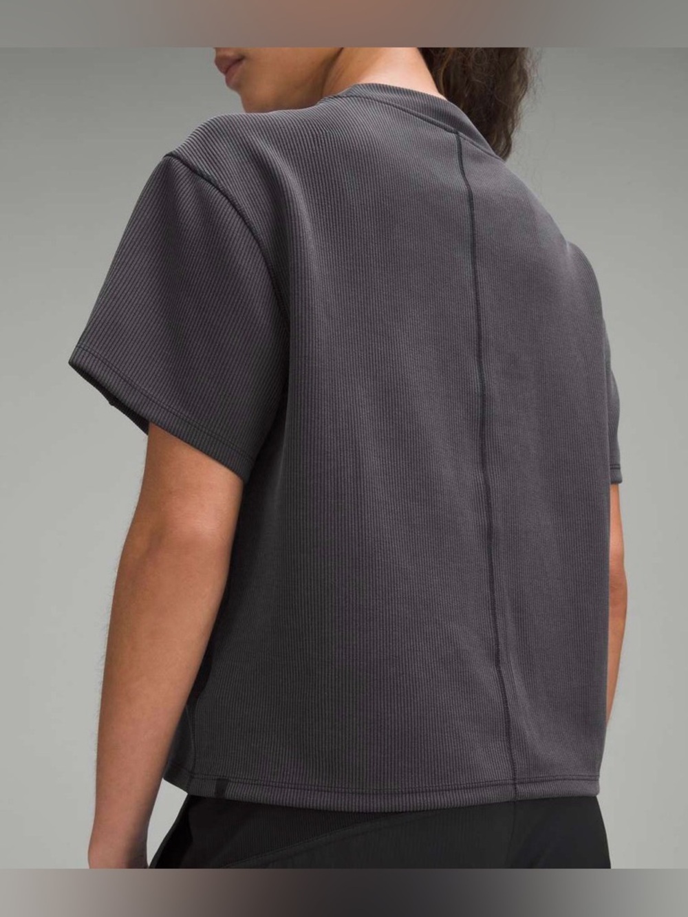 Lululemon Ribbed Softstreme Short Sleeve Tee Black